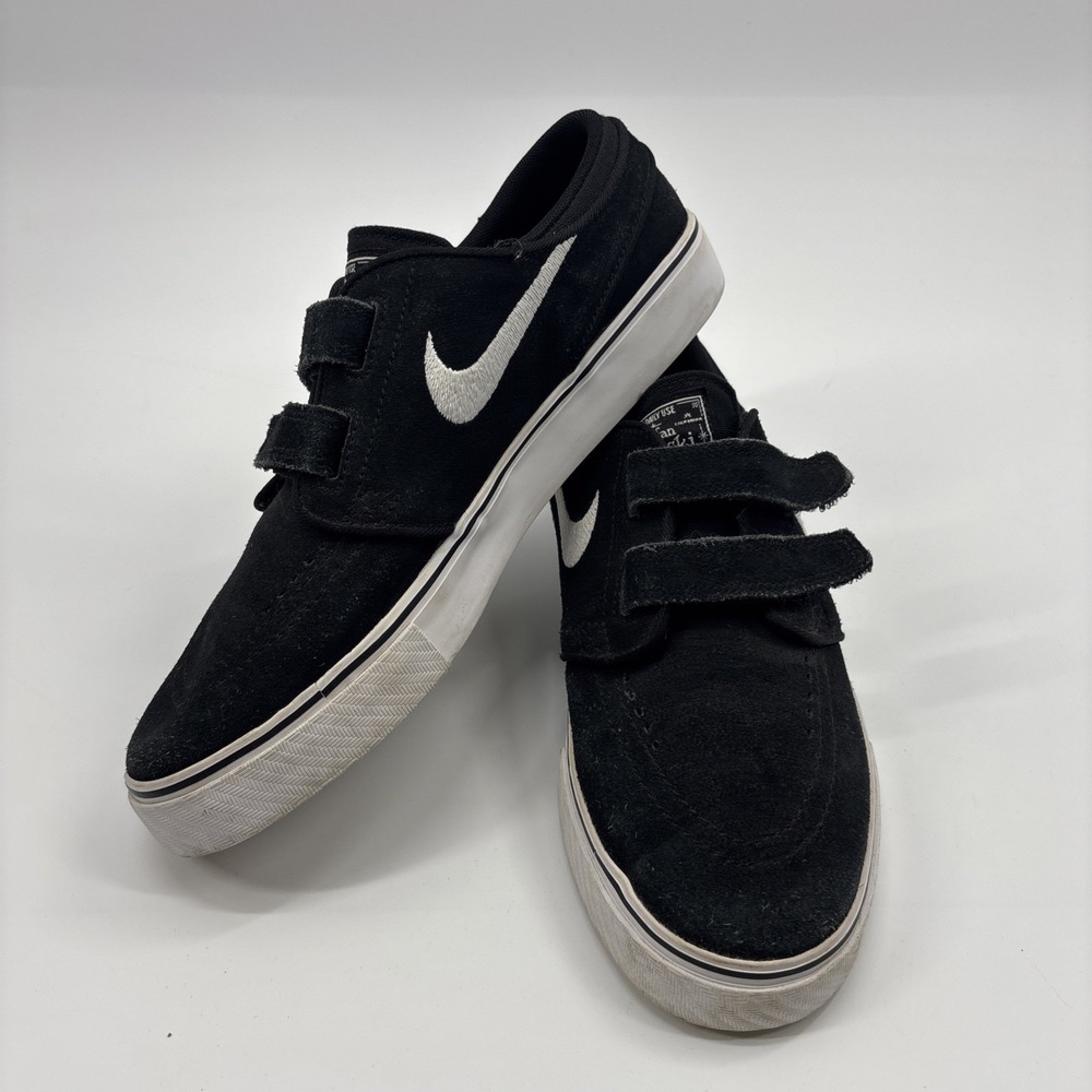 Nike Sb Black & White Stefan Janoski Trainers Boys 6.5 Youth Hook & Loop Closure - Picture 4 of 9